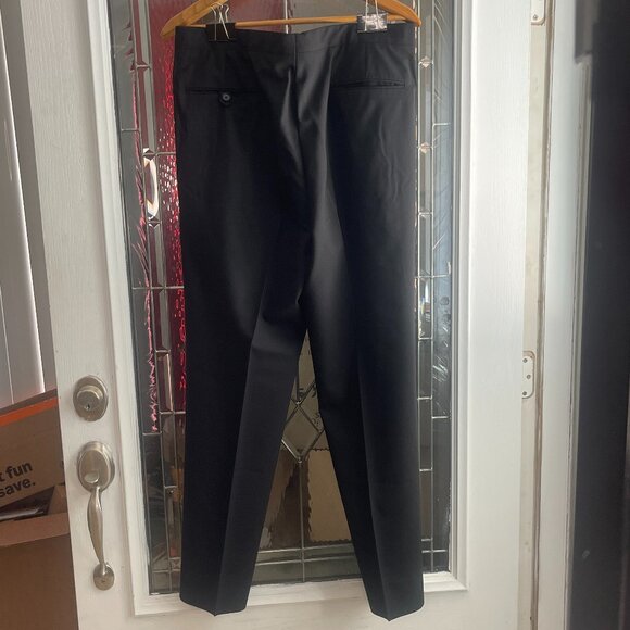 Paul Stuart Men’s Tuxedo, Sz 44 Tall, Black 100% Wool Pants 38 - Picture 9 of 11
